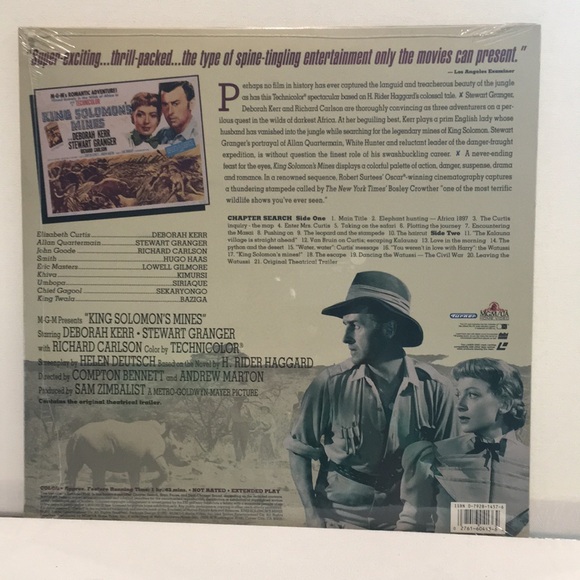 MGM UA HOME VIDEO “King Solomon’s Mines Laser Disc. - Picture 5 of 5